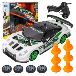 ZDALNIE STEROWANY SAMOCHÓD WYŚCIGOWY DRIFT CAR AUTO 1:24 NAPĘD 4X4 + PILOT